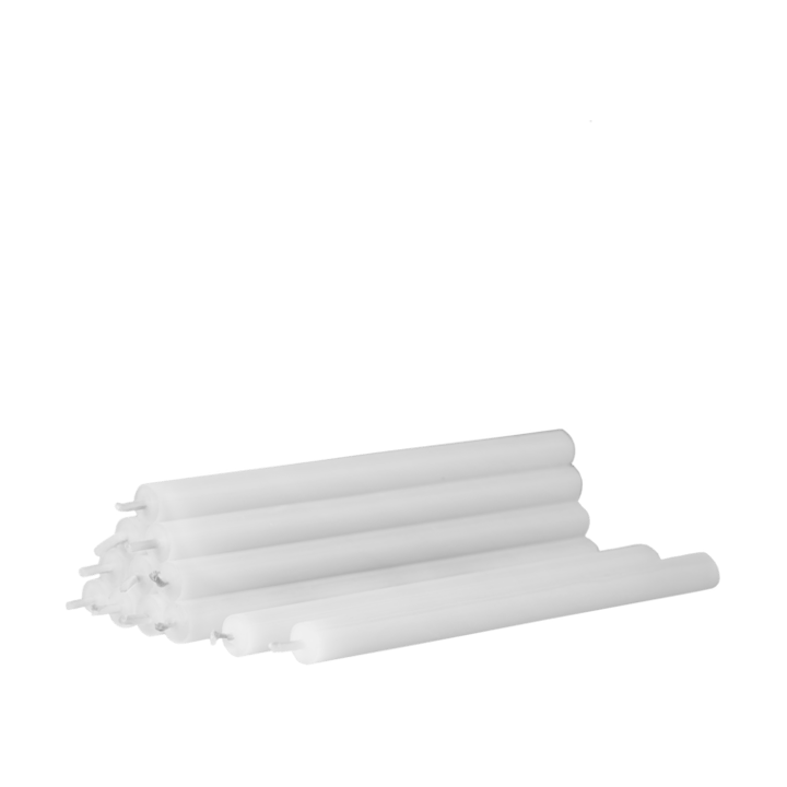 Nagel paraffinlys 12 pk - hvid - STOFF