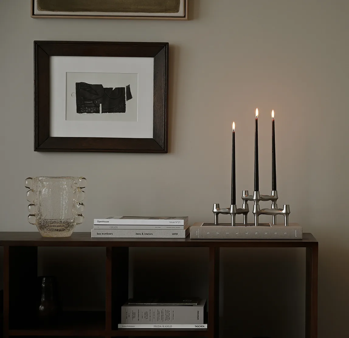 STOFF Nagel BMF lysestage 3-pak, Børstet krom STOFF Nagel