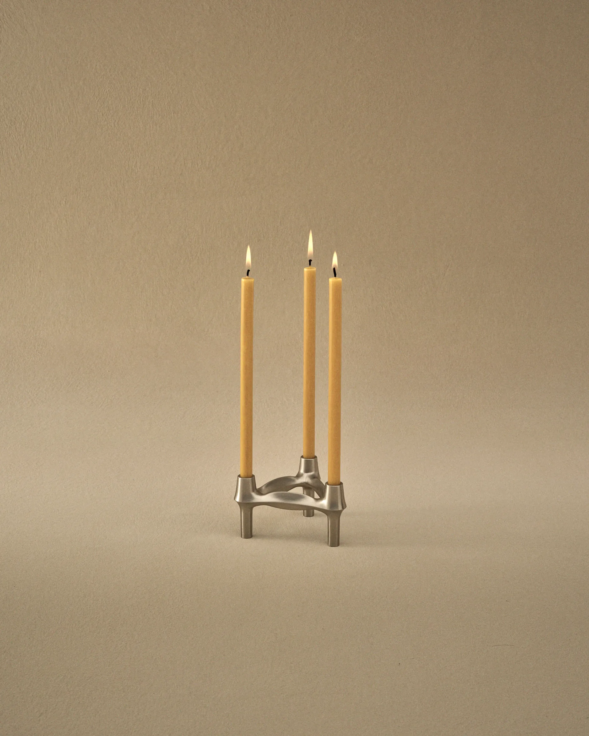 STOFF Nagel BMF lysestage, Børstet krom STOFF Nagel