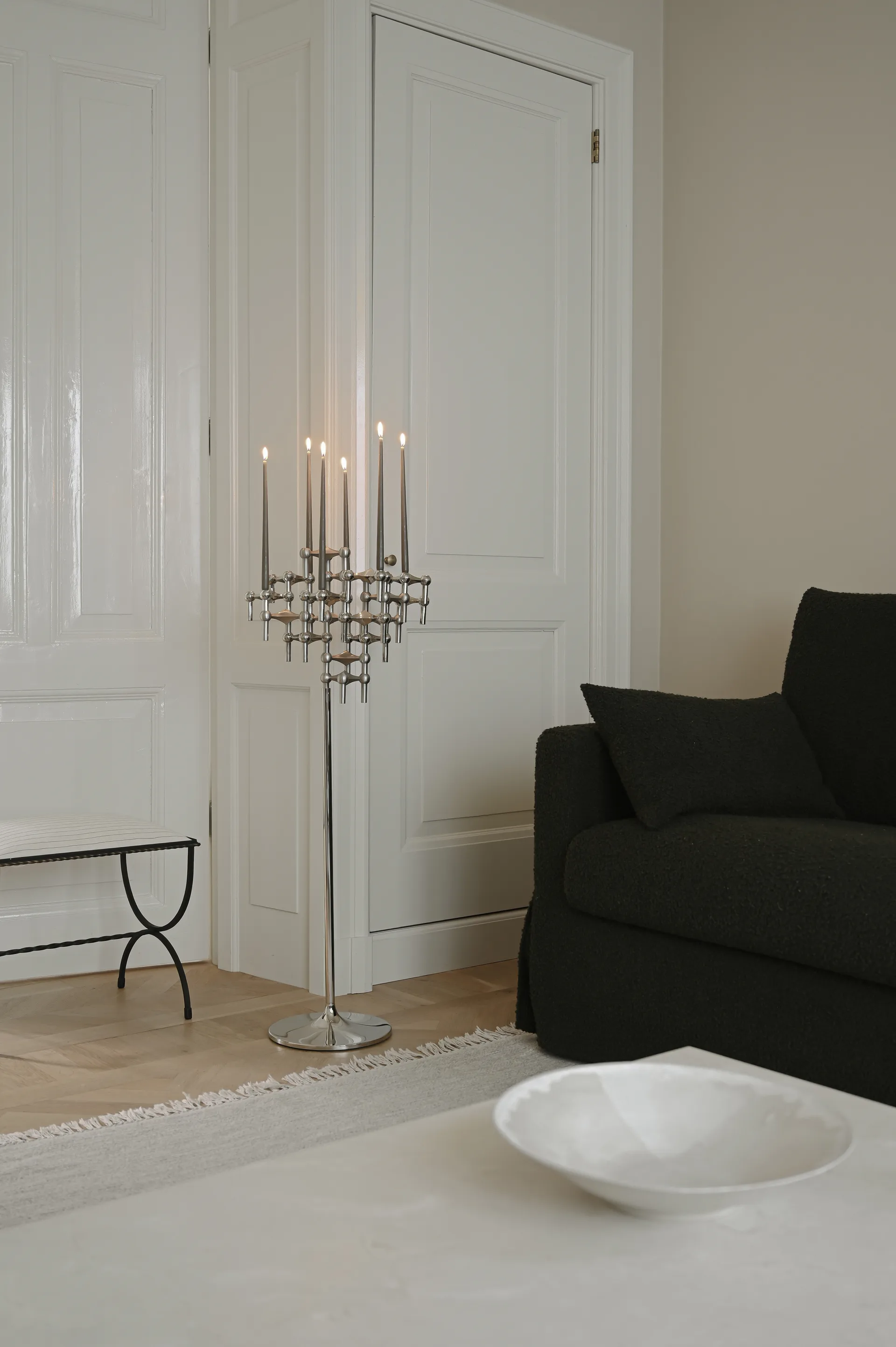 STOFF Nagel gulvlysestage 70 cm, Chrome STOFF Nagel