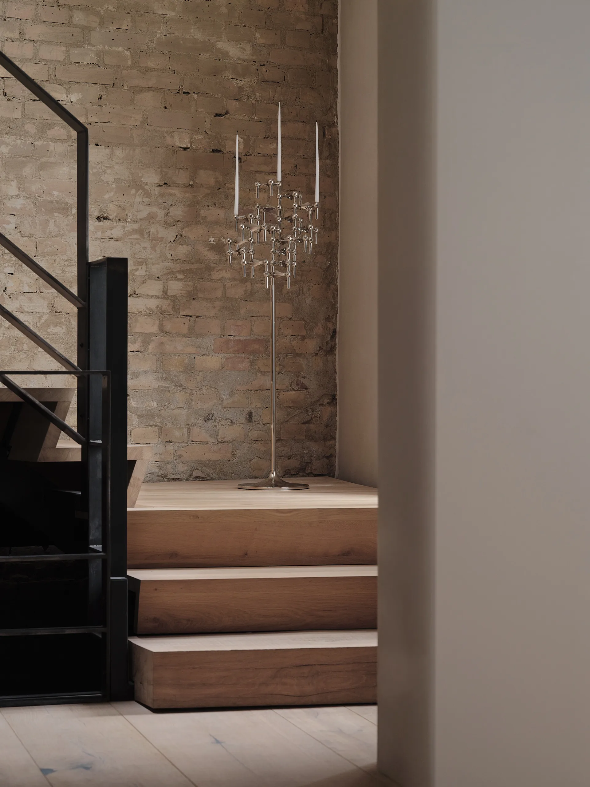 STOFF Nagel gulvlysestage 70 cm, Chrome STOFF Nagel