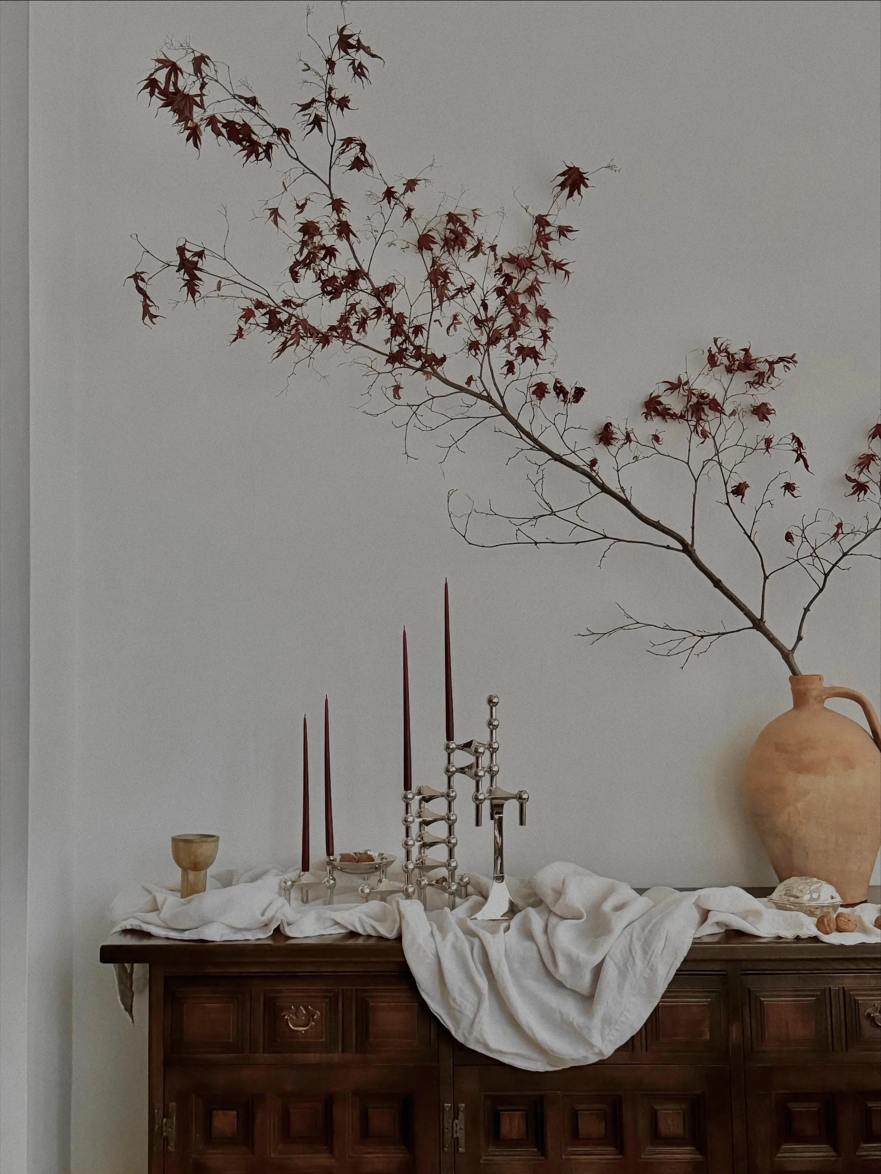 STOFF Nagel kronelys by ester & erik 6-pak, Burgundy red STOFF Nagel