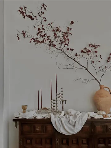 STOFF Nagel kronelys by ester & erik 6-pak - Burgundy red - STOFF Nagel