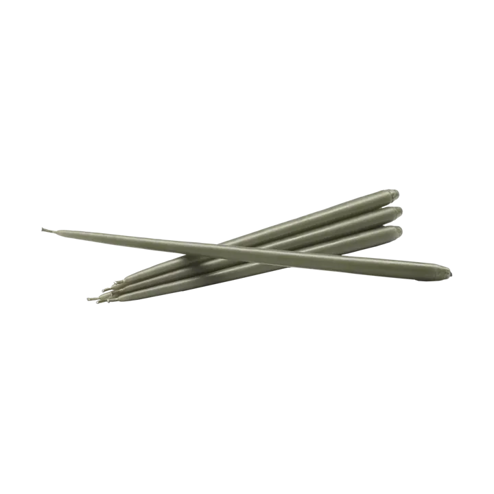 STOFF Nagel kronelys by ester & erik 6-pak - Dusty green - STOFF Nagel