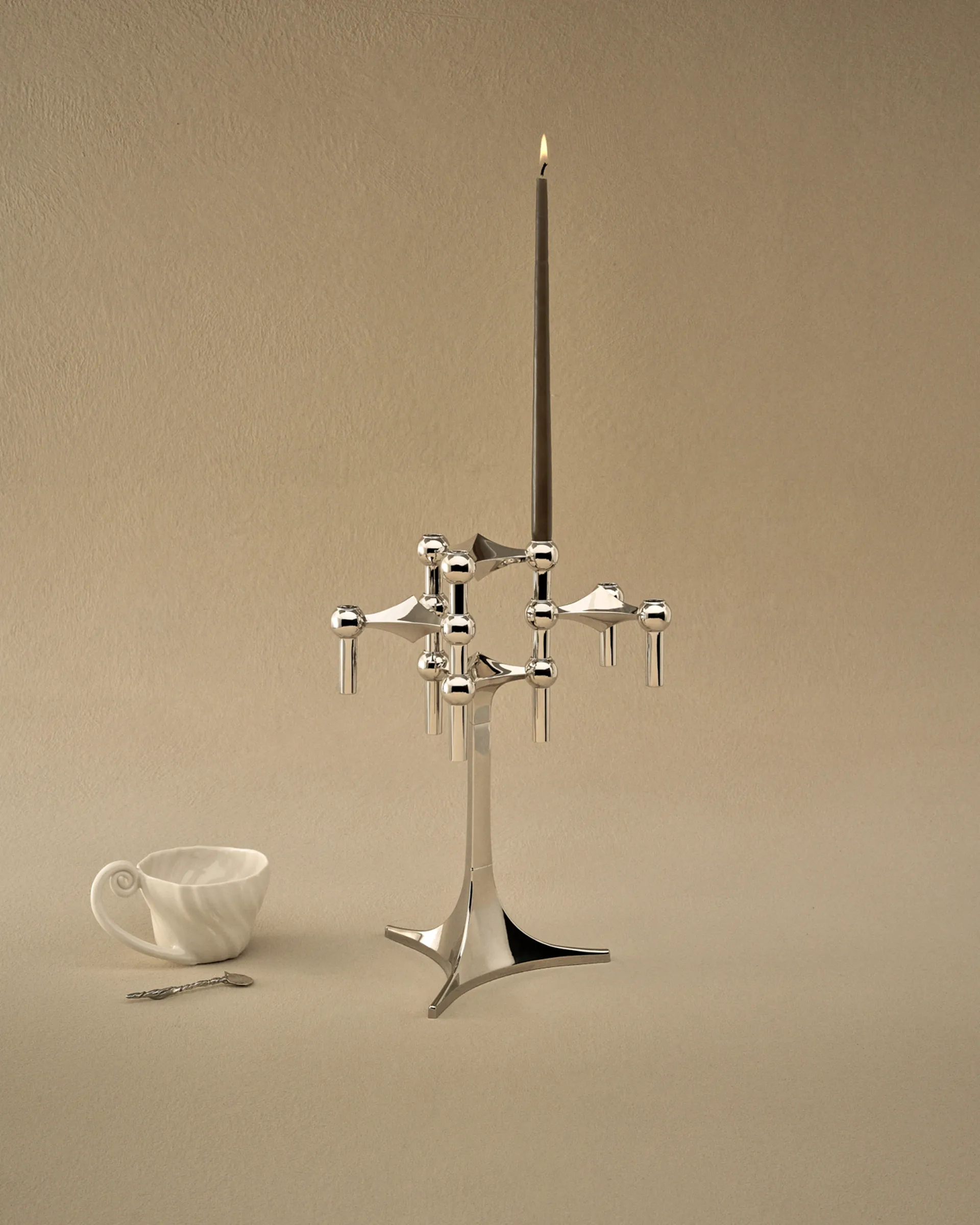 STOFF Nagel kronelys by ester & erik 6-pak, Taupe STOFF Nagel