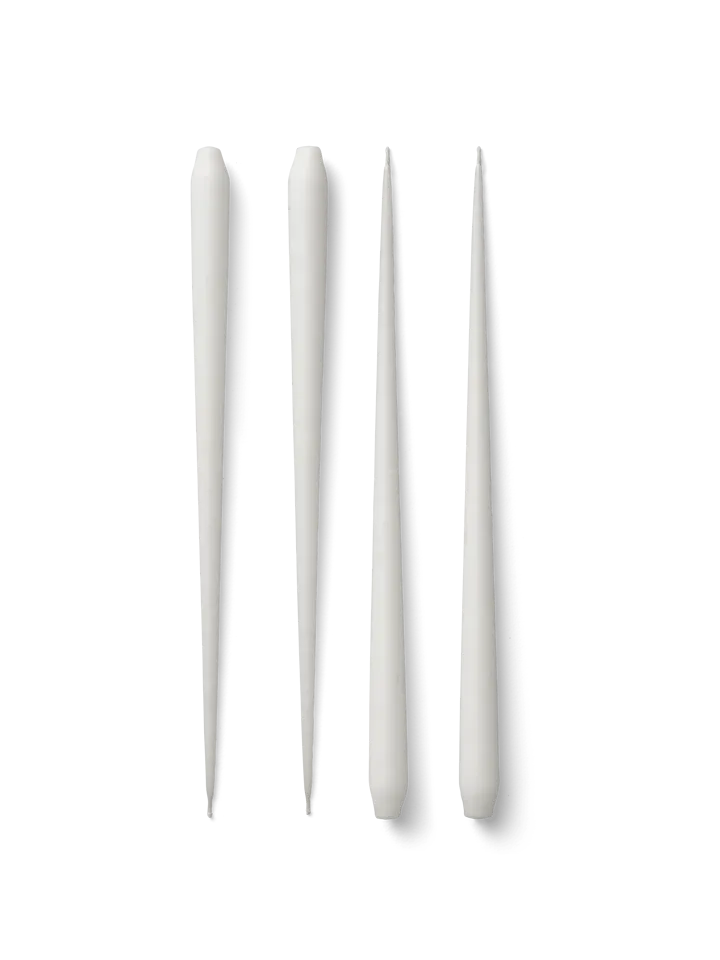 STOFF Nagel kronelys by ester & erik large 4-pak - White - STOFF Nagel