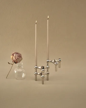 STOFF Nagel lysestage 3-pak - krom - STOFF Nagel