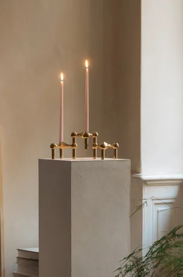 STOFF Nagel lysestage 3-pak - messing - STOFF Nagel