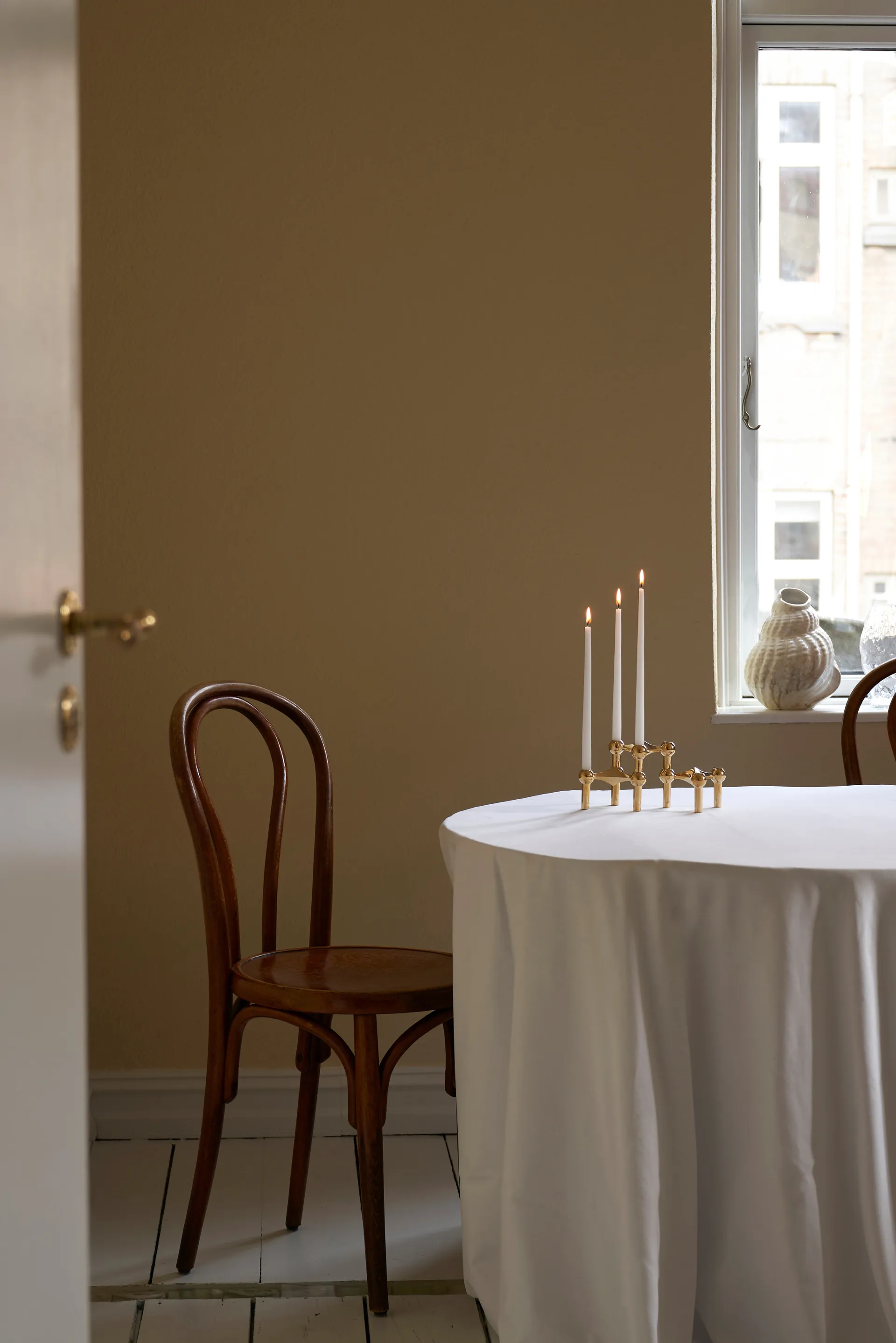 STOFF Nagel lysestage 3-pak, messing STOFF Nagel