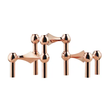 STOFF Nagel lysestage 3-pak - Roséguld - STOFF Nagel