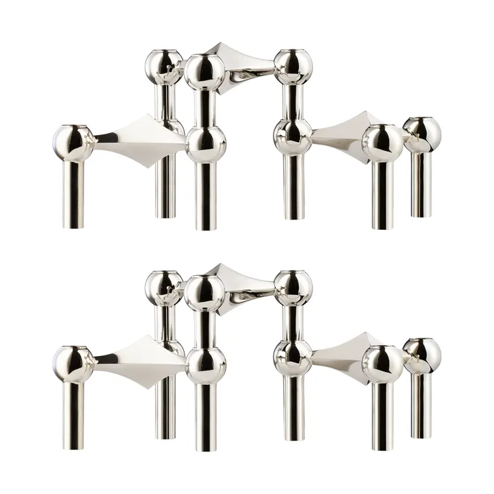 STOFF Nagel lysestage 6-pak - Krom - STOFF Nagel