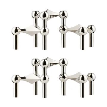 STOFF Nagel lysestage 6-pak - Krom - STOFF Nagel