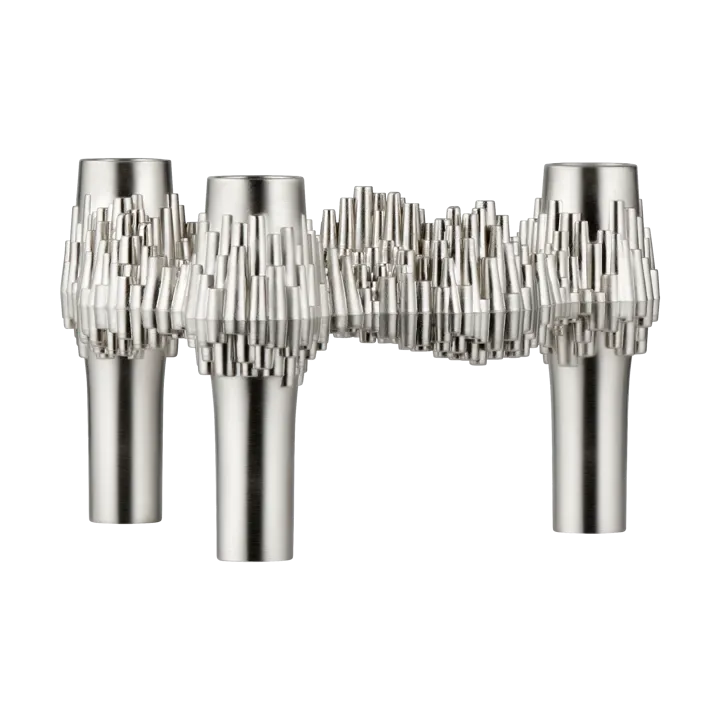 STOFF Nagel Quist lysestage - Børstet krom - STOFF Nagel