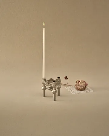 STOFF Nagel Quist lysestage - Børstet krom - STOFF Nagel