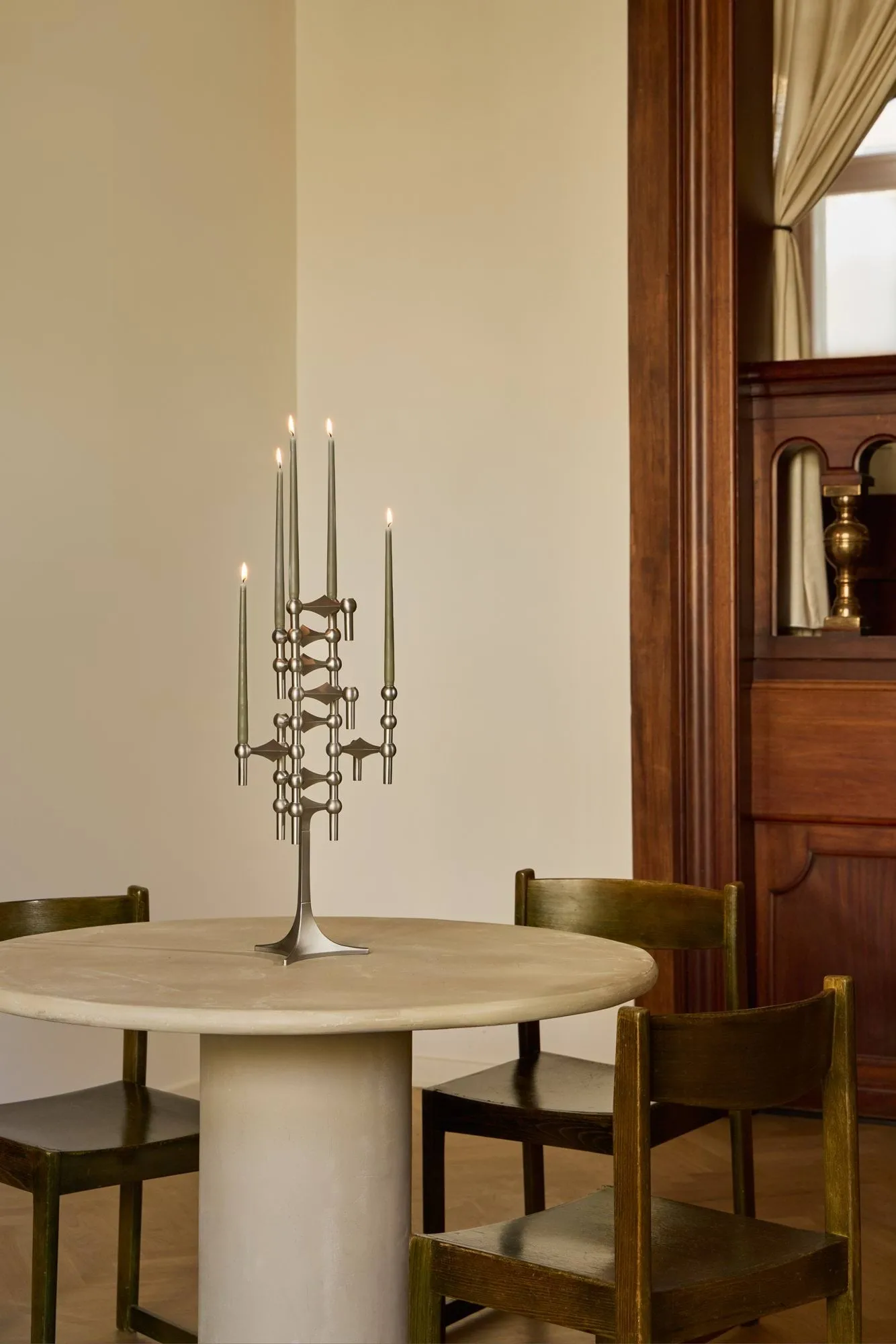 STOFF Nagel vase, Børstet krom STOFF Nagel