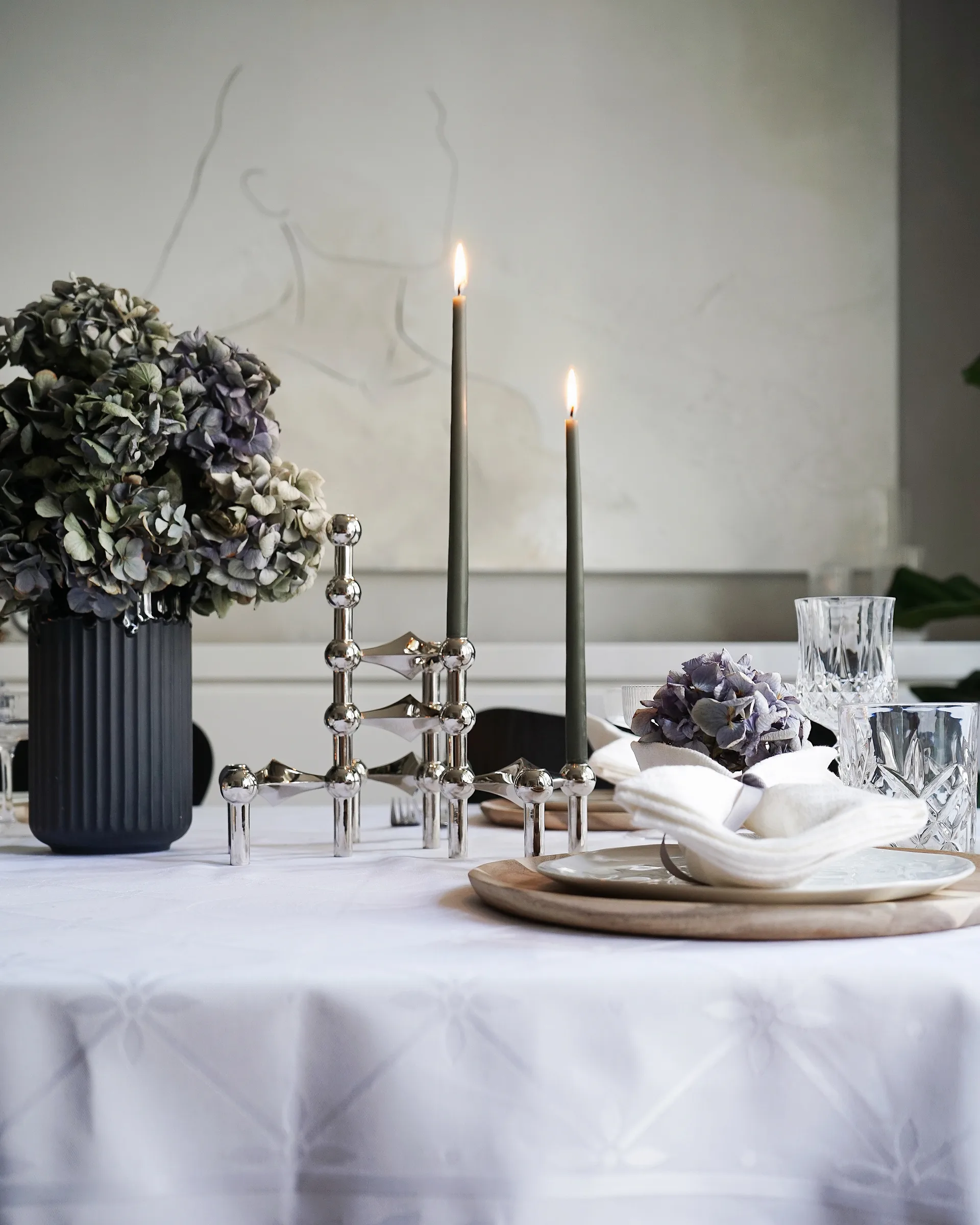 STOFF kronelys by ester & erik 6-pak, Dusty green STOFF