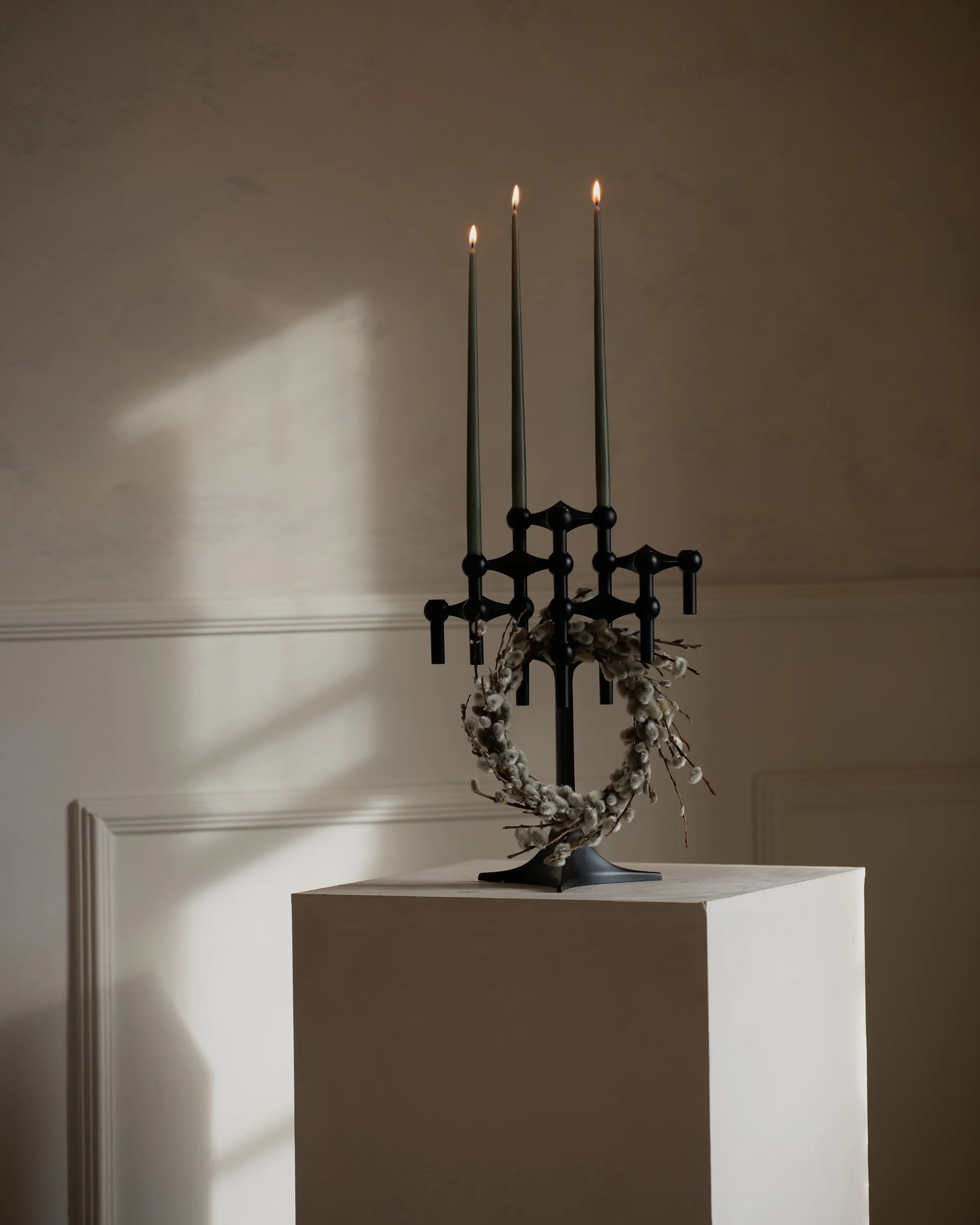 STOFF kronelys by ester & erik 6-pak, Dusty green STOFF