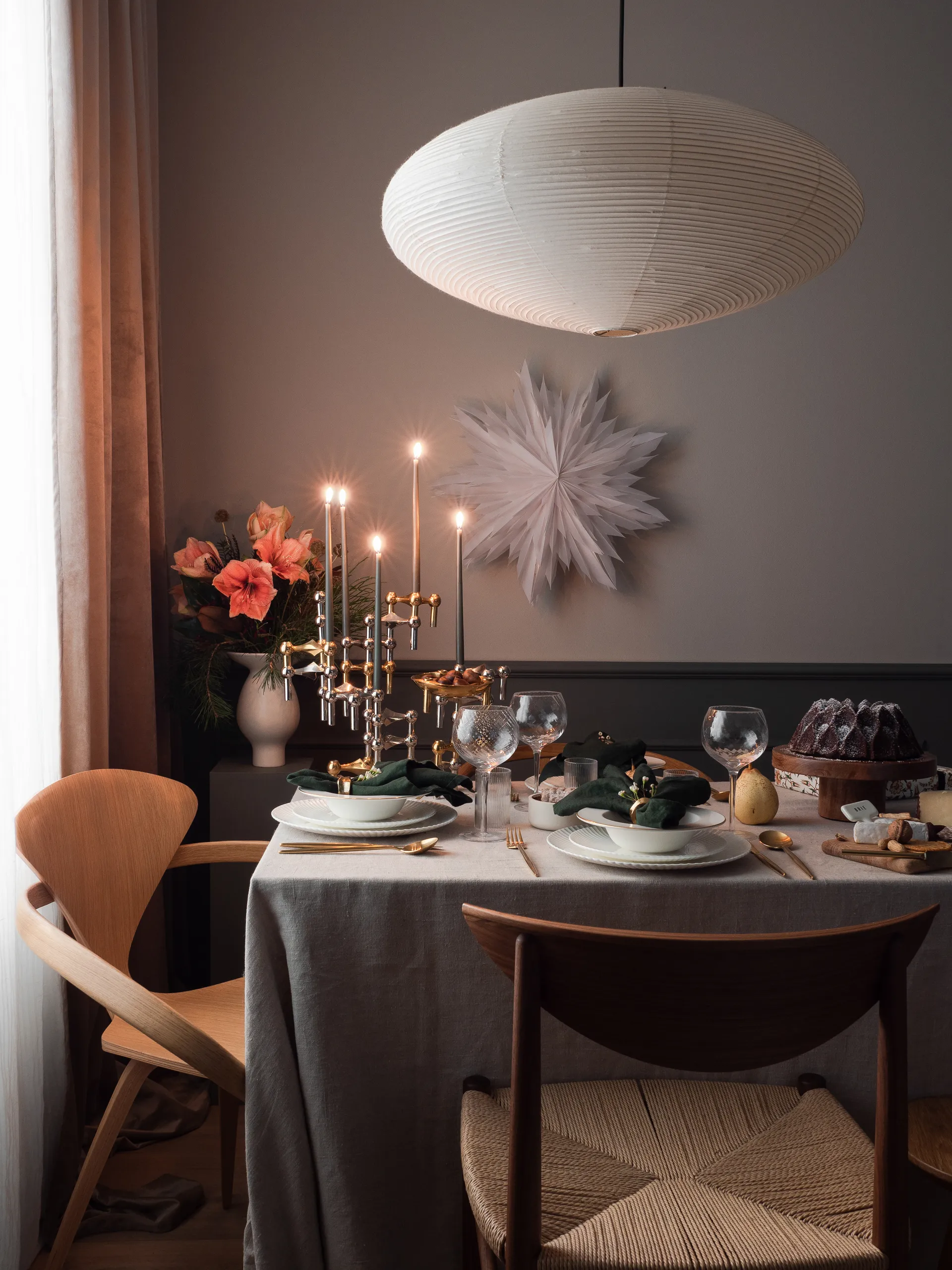 STOFF kronelys by ester & erik 6-pak, Dusty green STOFF