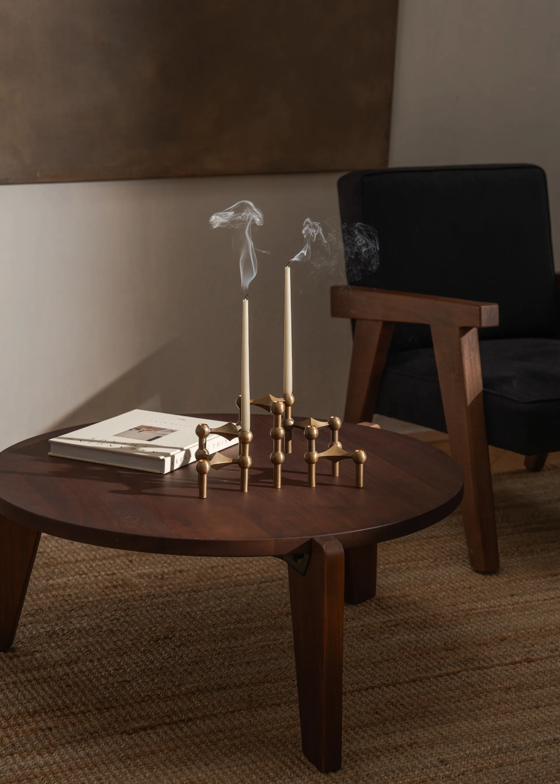 STOFF kronelys by ester & erik large 4-pak, Off-white STOFF