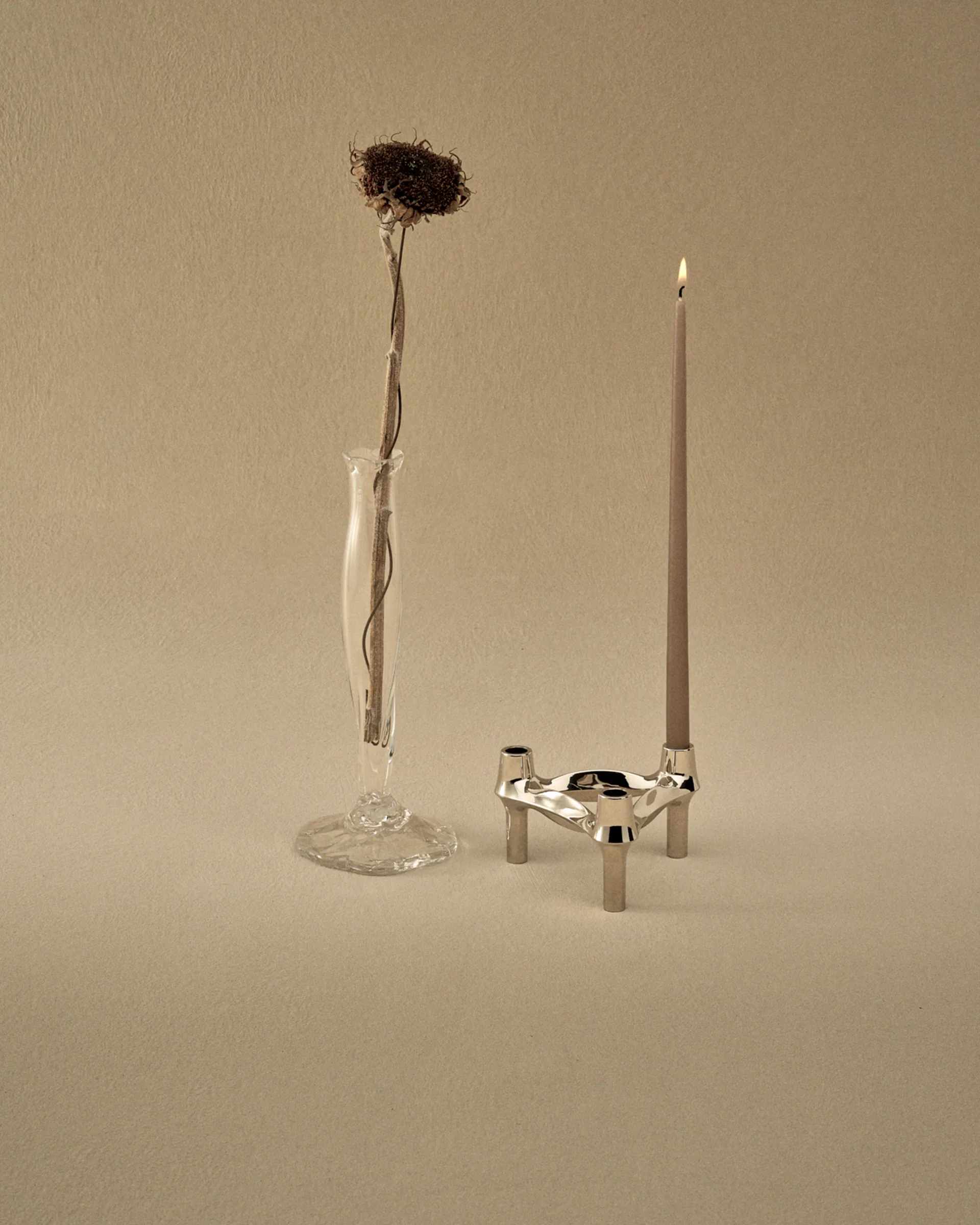 STOFF Nagel BMF lysestage, Krom STOFF