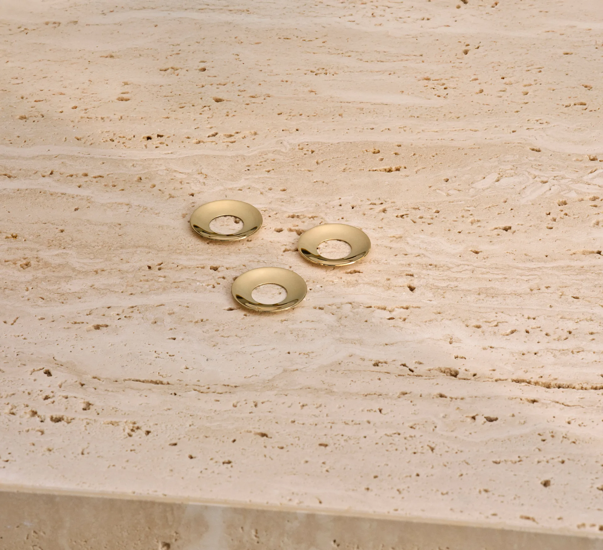 STOFF Nagel lysemanchet 3-pak, Solid messing STOFF