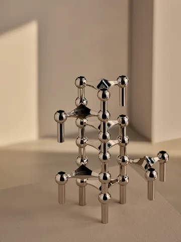 STOFF Nagel lysestage 2 dele - Krom - undefined - STOFF