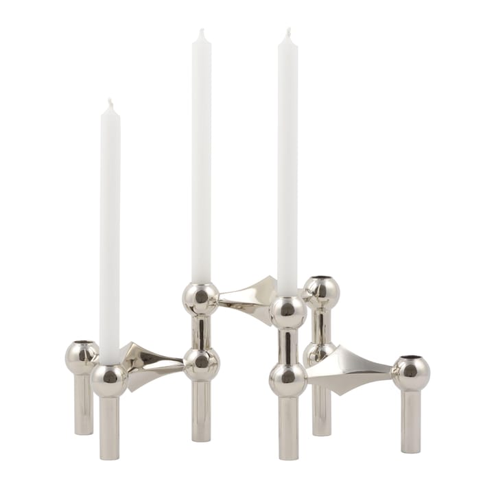 STOFF Nagel lysestage 3-pak, krom STOFF