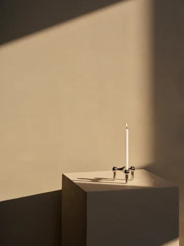 STOFF Nagel lysestage 3-pak + lys 12 pak - undefined - STOFF