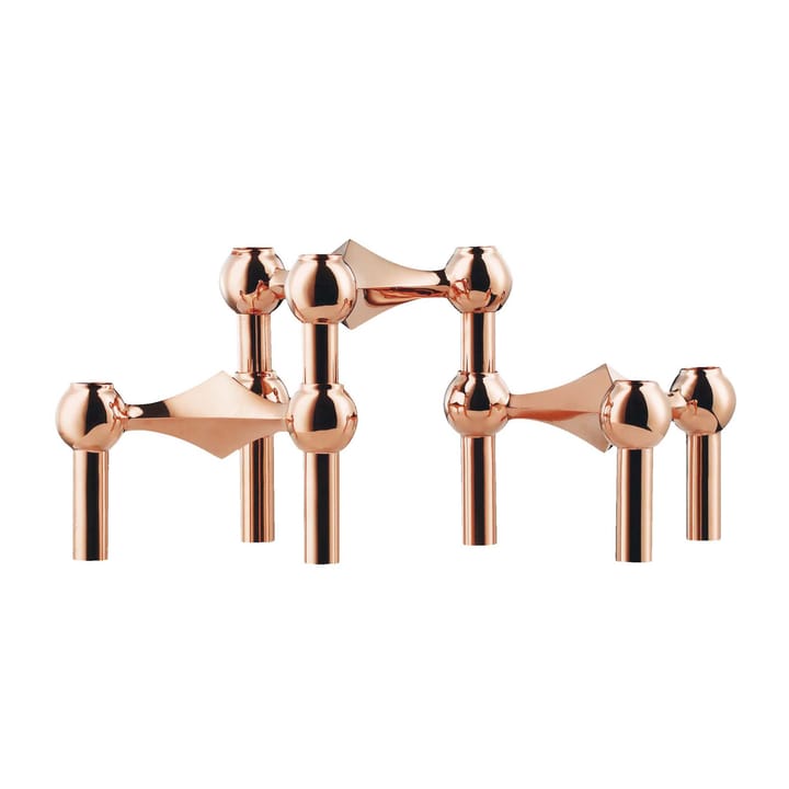 STOFF Nagel lysestage 3-pak - Roséguld - STOFF