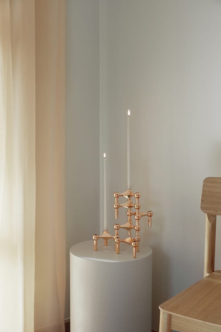 STOFF Nagel lysestage 3-pak, Roséguld STOFF