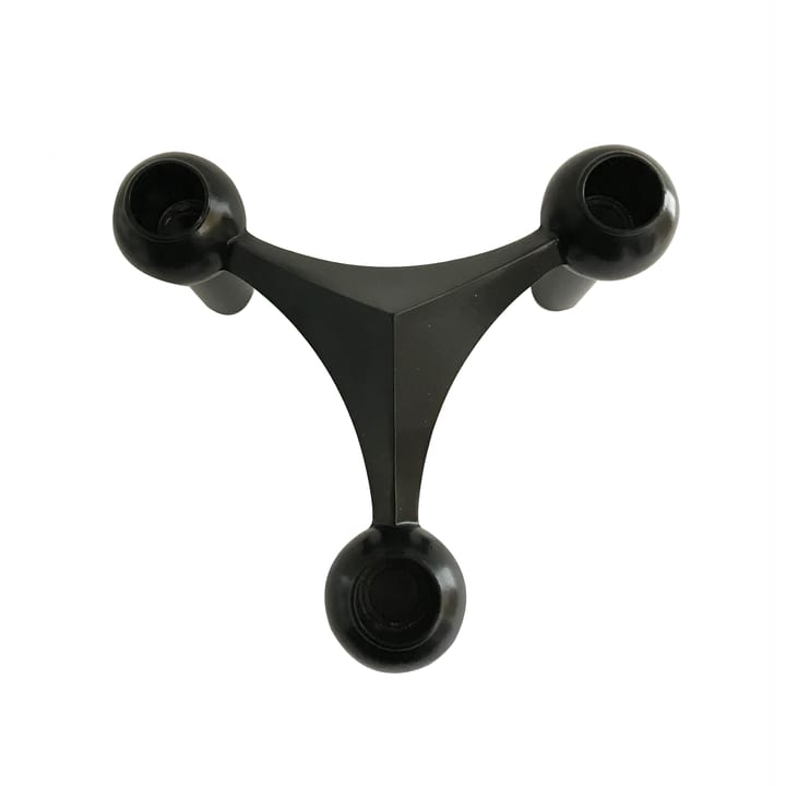STOFF Nagel lysestage 3-pakke, sort STOFF