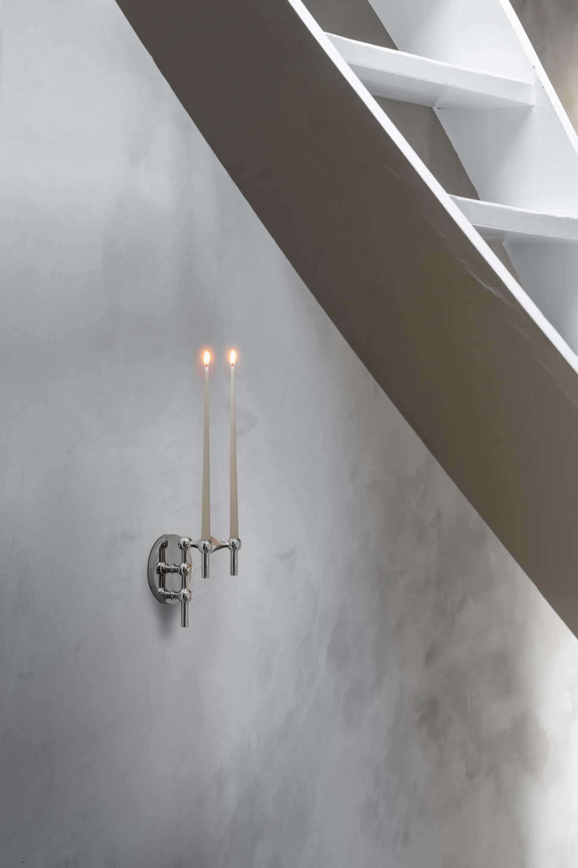 STOFF Nagel lysestage væg, Chrome STOFF