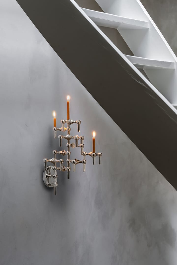 STOFF Nagel lysestage væg, Chrome STOFF