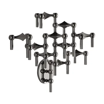 STOFF Nagel lysestage væg - Sort krom - STOFF