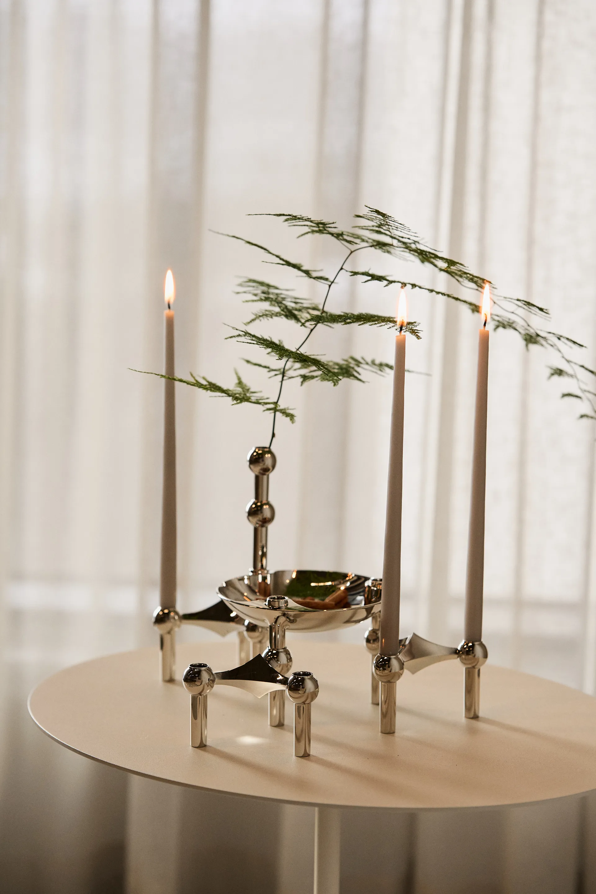 STOFF Nagel vase, Krom STOFF