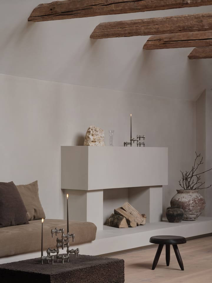STOFF Quist lysestage 3-pak, Brushed chroom STOFF