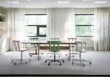 Alt stol drejestel polstret sæde birk - Hallingdal 65-103 grey/beige-hvid 21 - Stolab