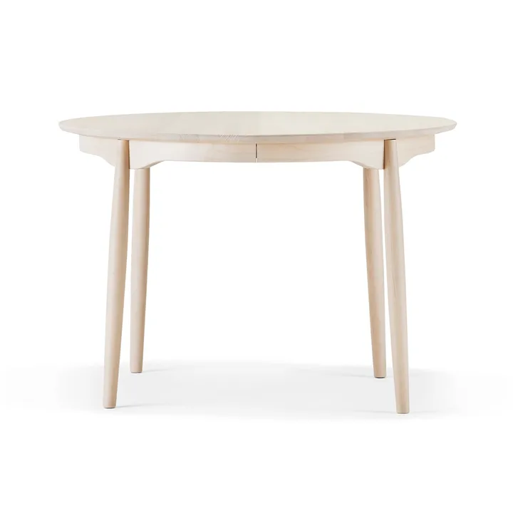Carl spisebord delbart - Birk lys matlak, Ø115 cm - Stolab
