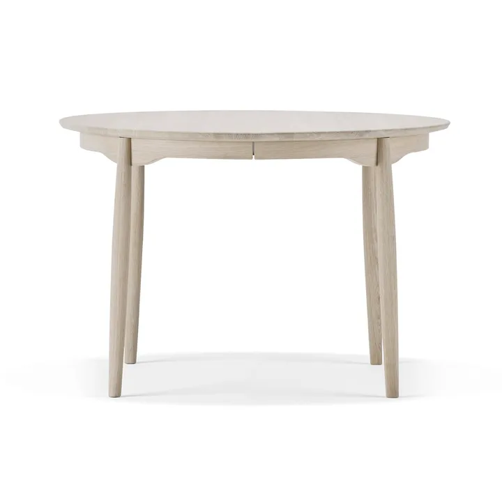 Carl spisebord delbart - Eg lys matlak, Ø115 cm - Stolab