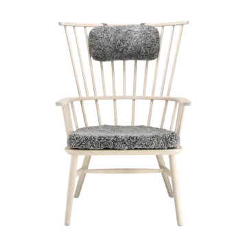 Henriette lænestol hynde&nakkepude Hvidolieret-Scand. grey - undefined - Stolab