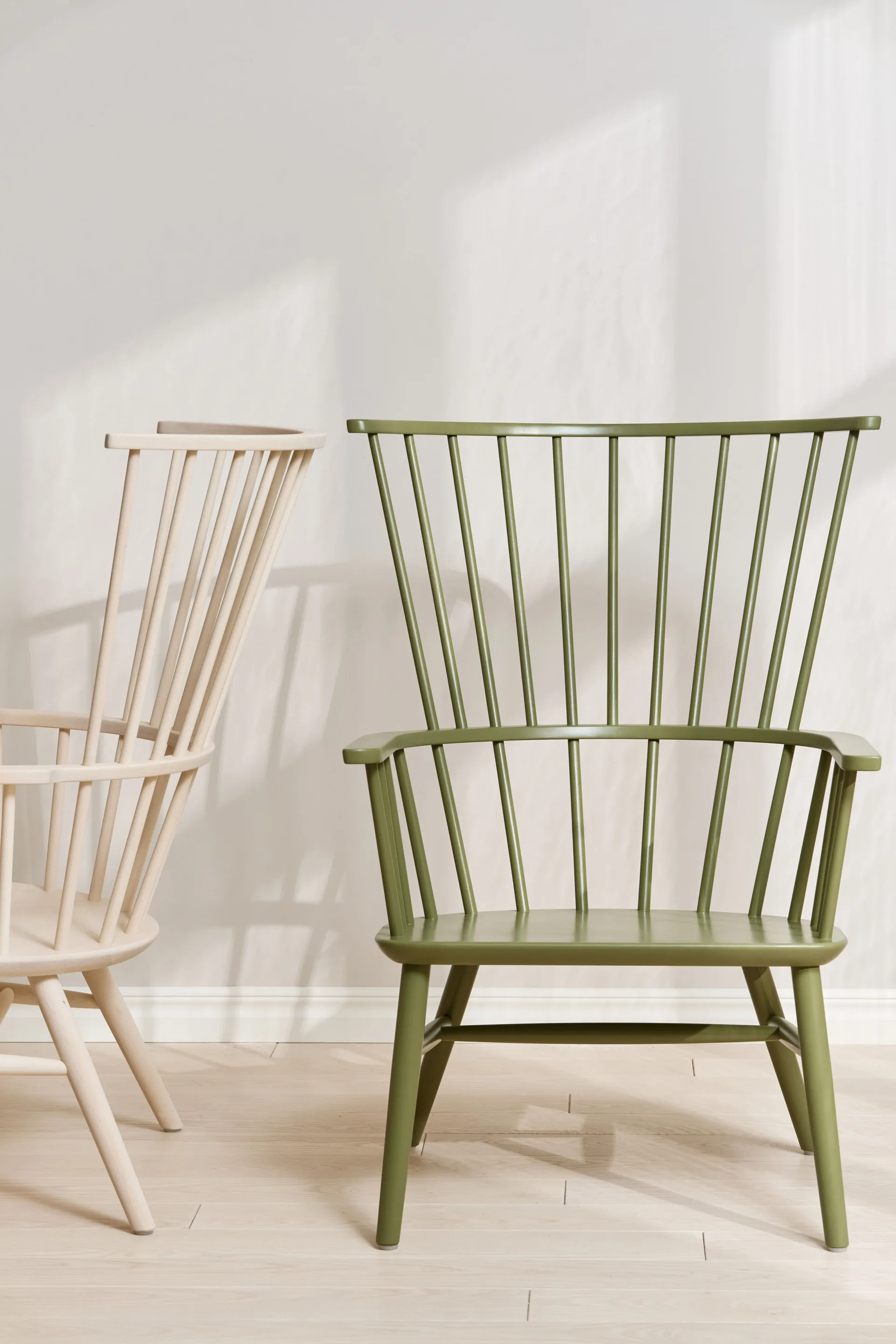 Henriette lænestol hynde&nakkepude Olivengrøn-Espresso Stolab