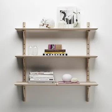 Ikon væghylde - birk lys matlak, dybde 21 cm - Stolab