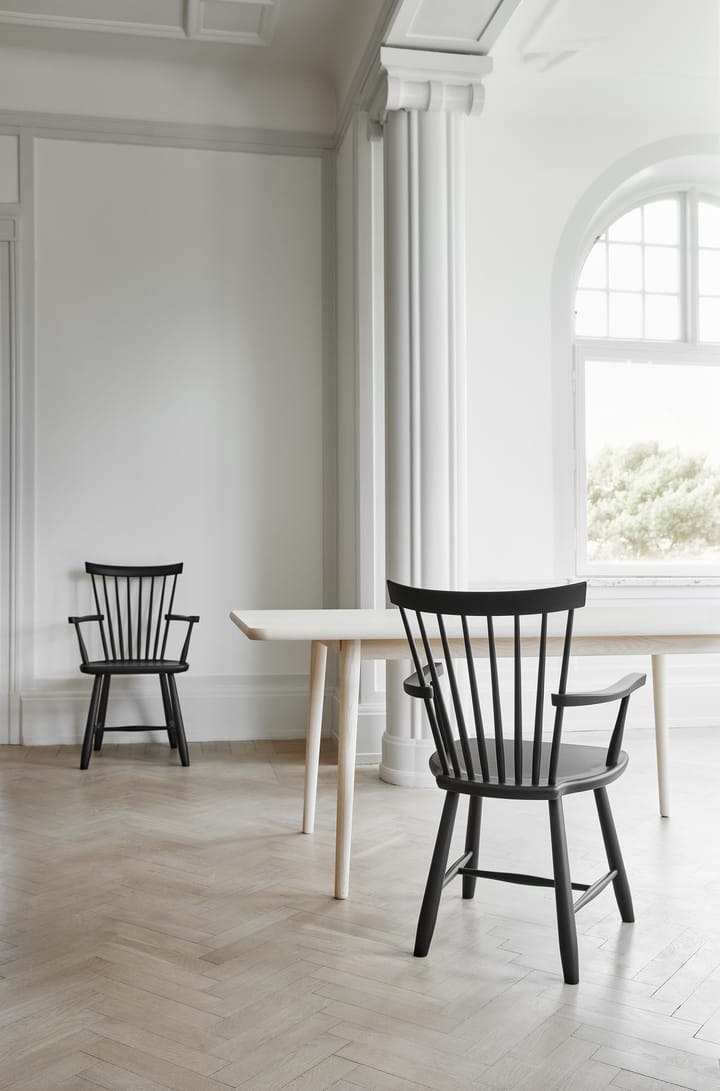Lilla Åland karmstol birk, Sort Stolab