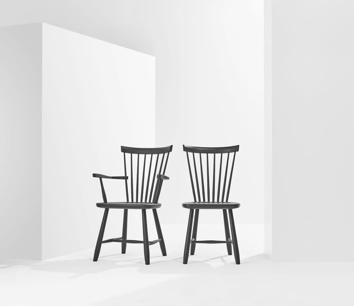 Lilla Åland karmstol birk, Sort Stolab