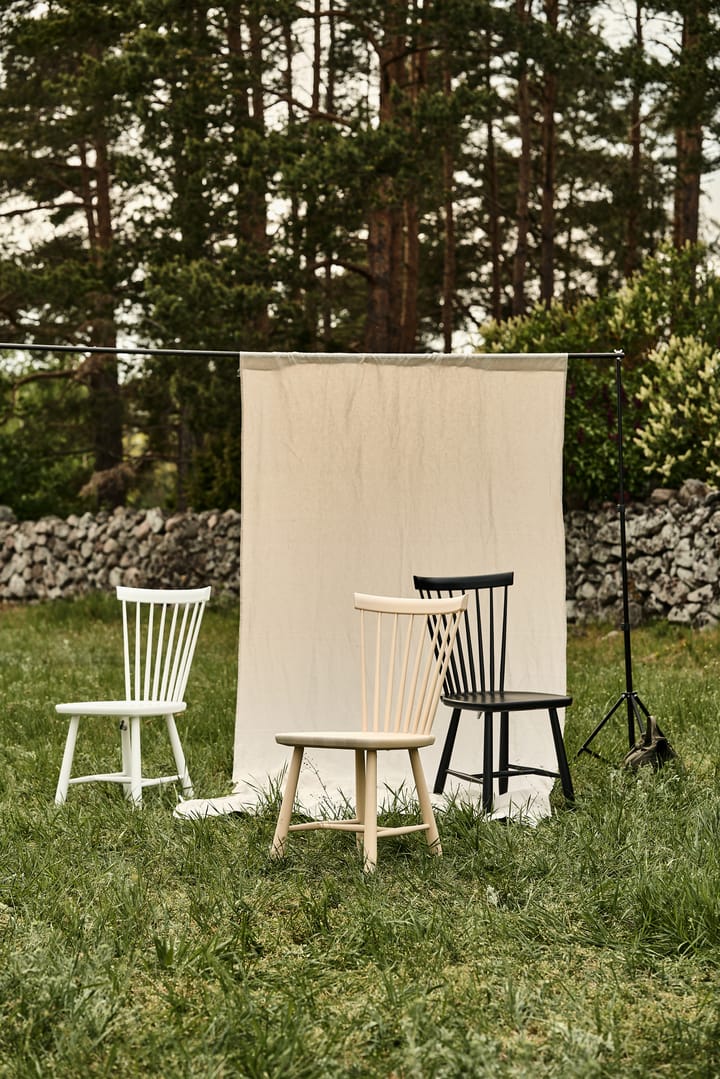 Lilla Åland stol birk, Sort Stolab