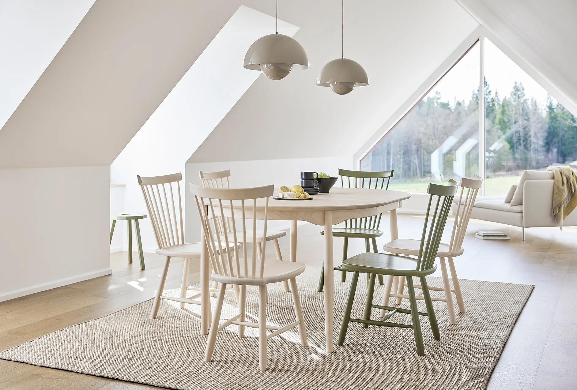 Lilla Åland stol, Olivengrøn (birk) Stolab