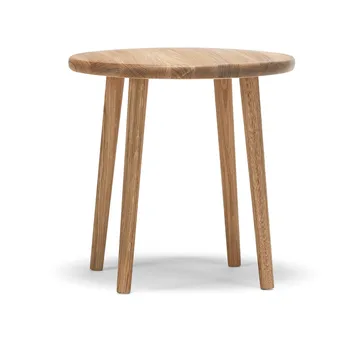 Miss Button rund skammel - Eg naturlig olie, lav, Ø44x45 cm - Stolab
