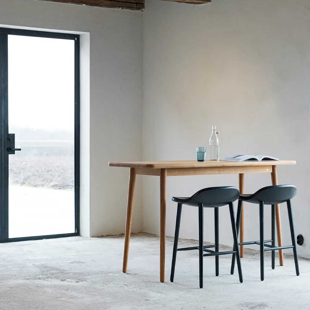 Miss Holly barbord, eg hvidolieret Stolab