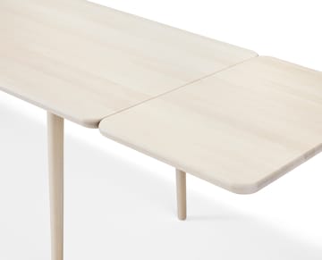 Miss Holly bord, 175x100 cm - Birk hvidolieret, 1 tillægsplade - Stolab