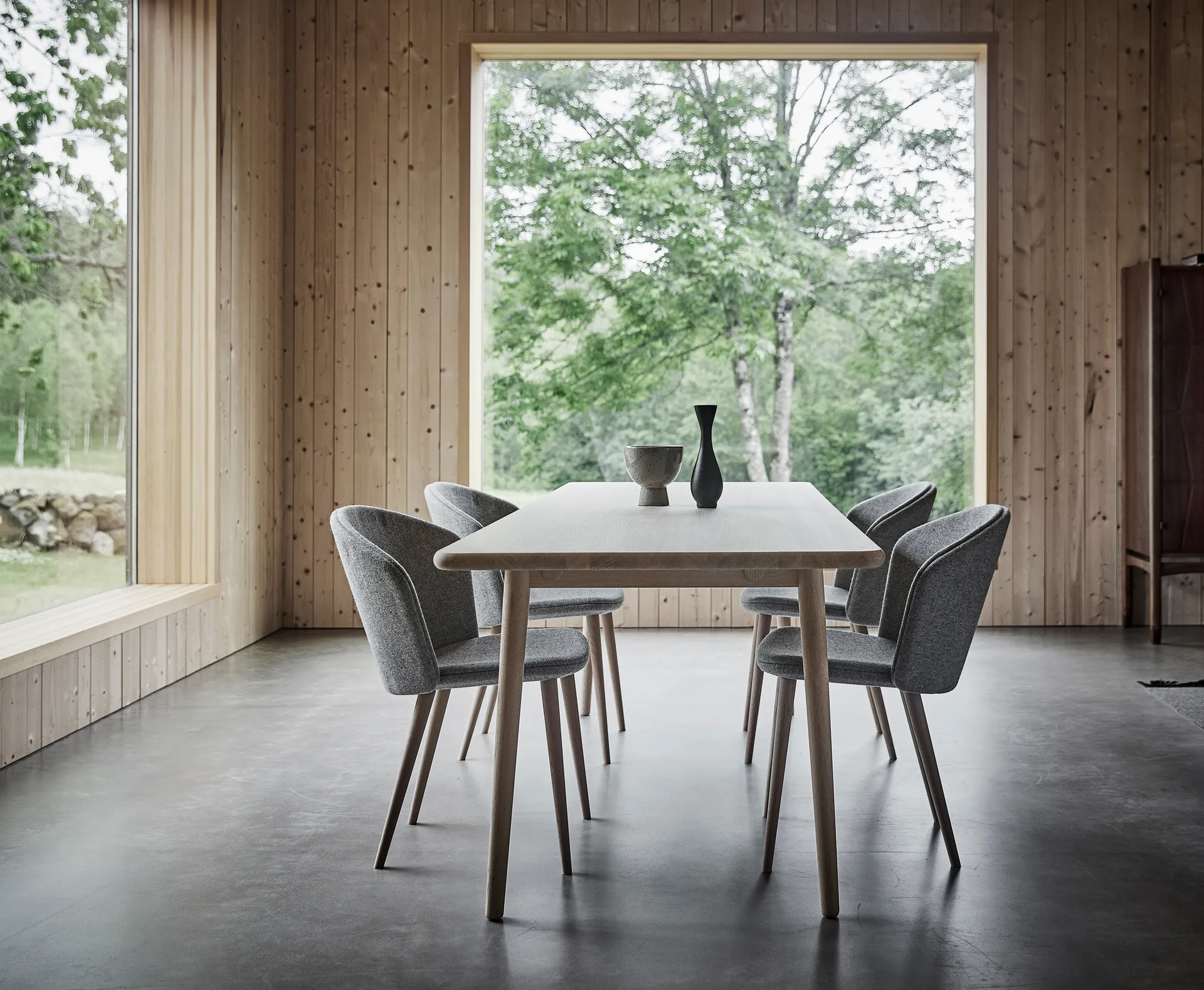 Miss Holly bord, 235x100 cm, Birk hvidolieret Stolab